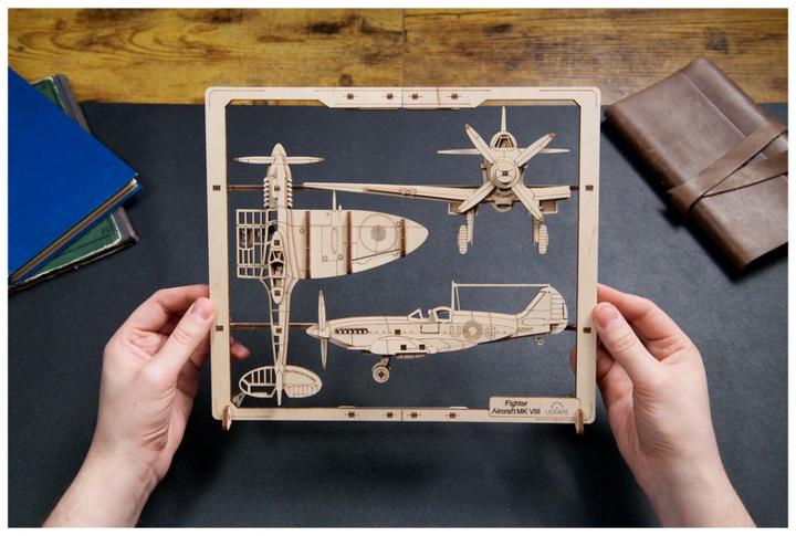 Image du produit Ugears 70196 Fighter Aircraft 2.5D Puzzle- Πολεμικό Αεροσκάφος 2.5D Πάζλ