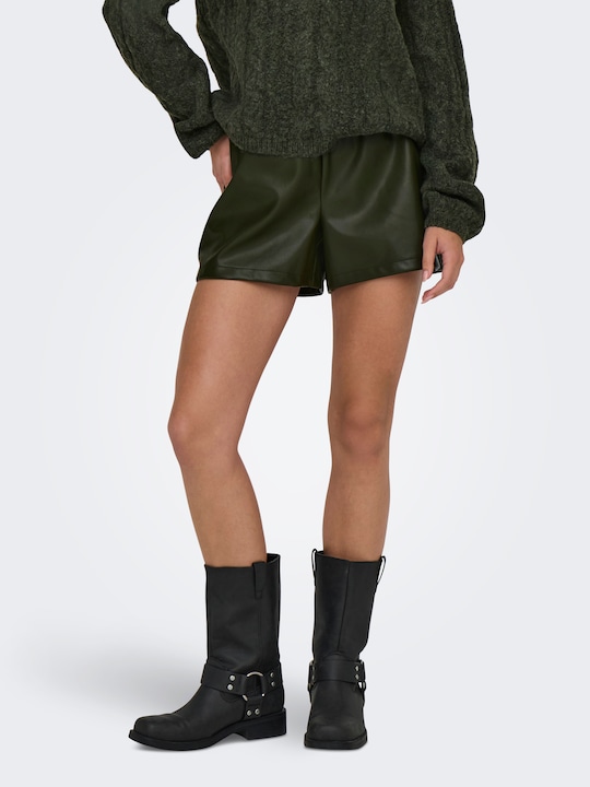 Actual product image JdY JDYALAIA Mid waist regular fit faux leather shorts faux leather shorts (S)