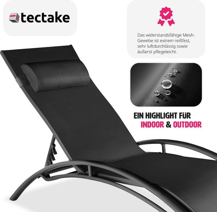 Image du produit tectake 2x Bains de soleil (158 cm)
