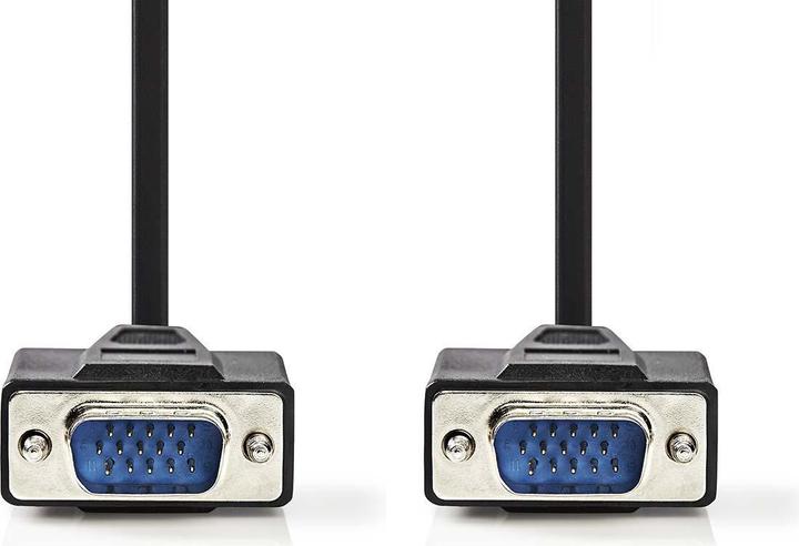 Actual product image Nedis VGA cable VGA plug VGA plug Nickel-plated Maximum resolution: 1280x768 10.0 m round ABS Schw (10 m, VGA)