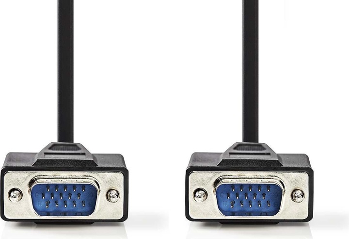 Produktbild Nedis VGA-Kabel VGA Stecker VGA Stecker Vernickelt Maximale Auflösung: 1280x768 10.0 m rund ABS Schw (10 m, VGA)