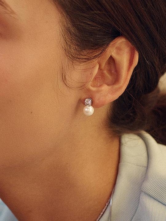 Produktbild Edblad Ohrstecker LUNA STUDS Steel (Edelstahl, Perlmuttperle, Zirkoniastein)
