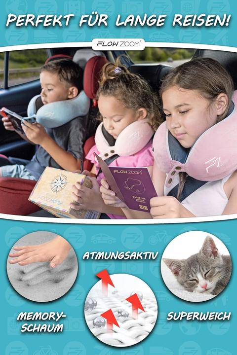 Immagine prodotto Flowzoom Cuscino da collo per bambini (Cuscino per testa e collo)