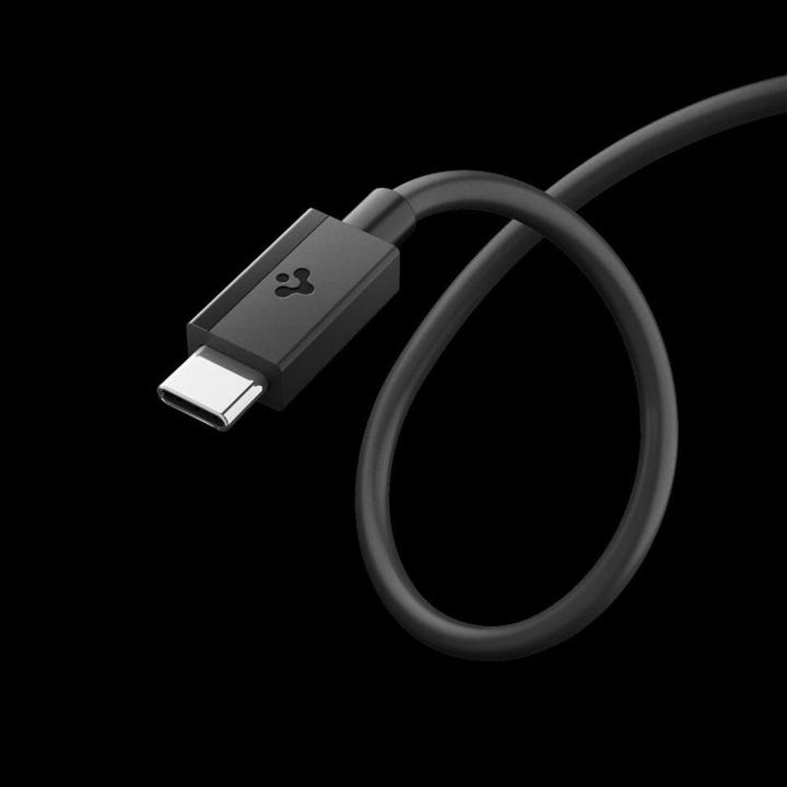 Actual product image Spigen - Data Cable Essential (EB6020CC) - Fast Charging, 2x Type-C, 60W, 480Mbps, 2m - Black (2 m, USB 2.0, 60 W)