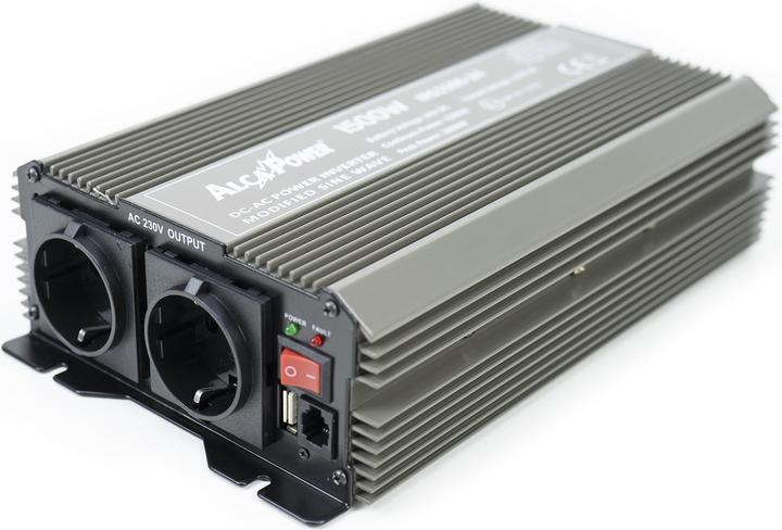 Produktbild President Spannungswechselrichter AlcaPower von 1500W 24V-230V, modifizierte Sinuswelle, USB-Anschlu