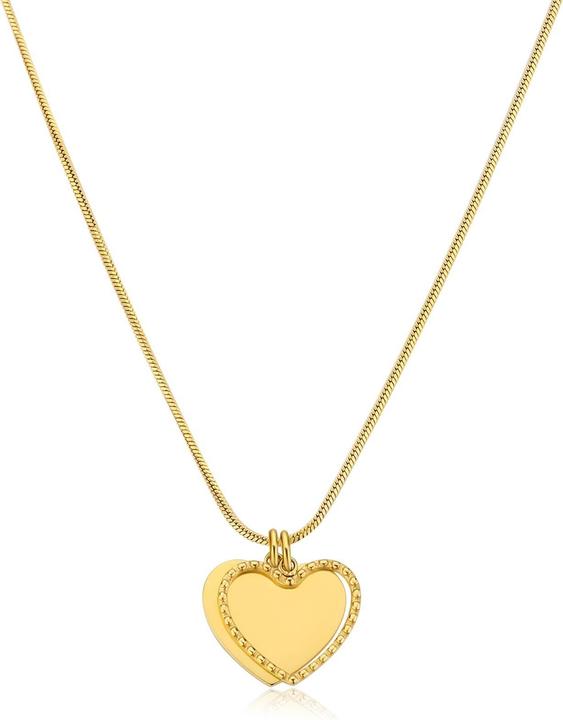 Produktbild Sagapo S'AgapÃµ - Romantic Gold Plated Heart Necklace Message SSG10 (Alloy Steel)