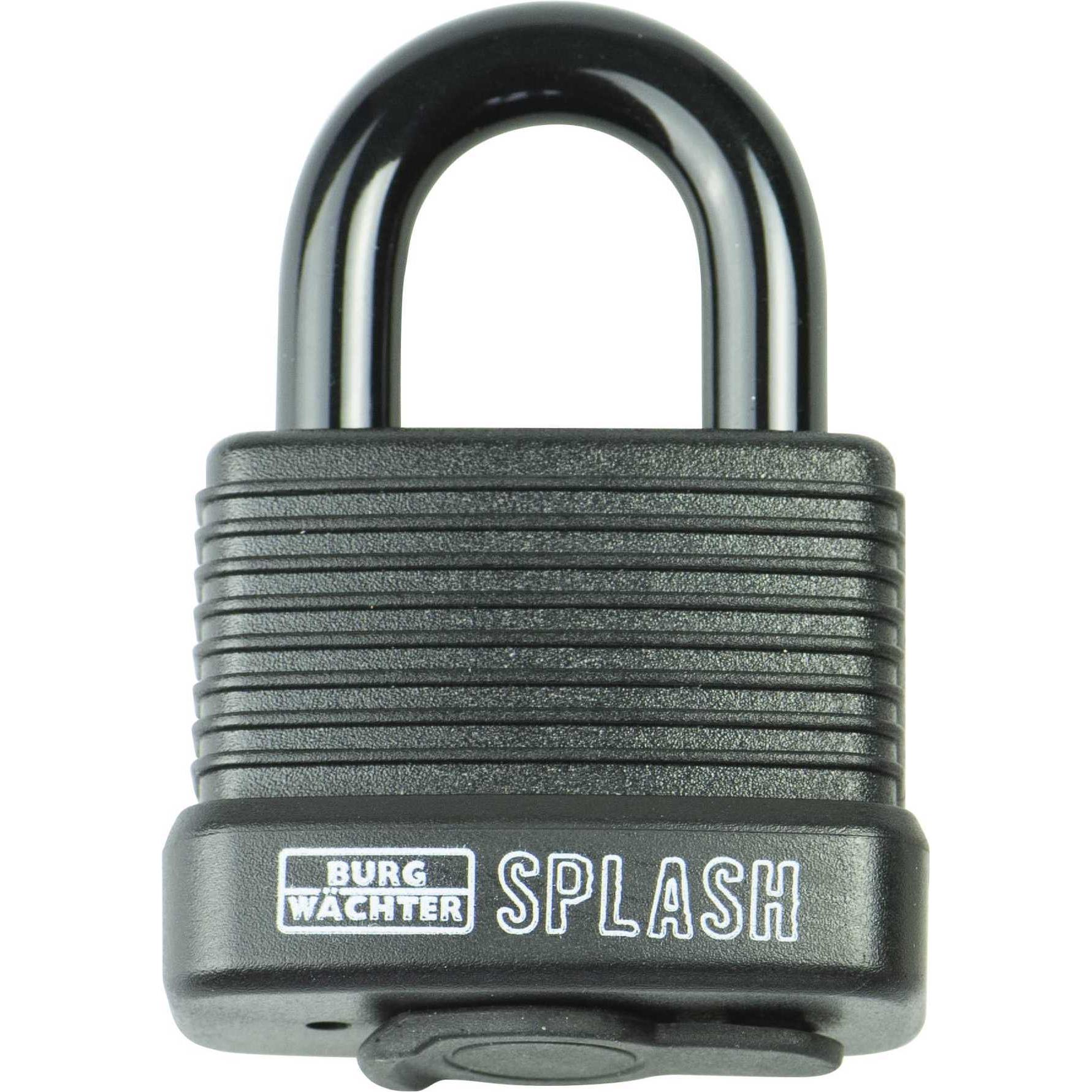 Burg Wächter, Vorhängeschloss, Zylinder-Vorhangschloss Splash 470 45 Black SB