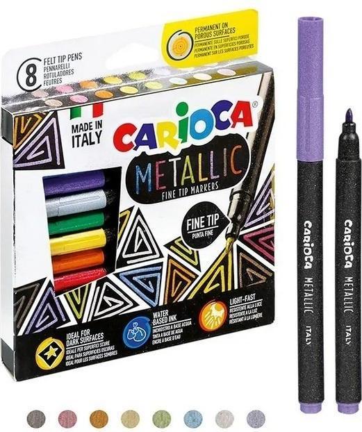 Image du produit Carioca Marqueurs métalliques en 8 couleurs (8x)