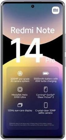 Immagine prodotto Xiaomi Redmi Note 14 Pro (256 GB, Aurora Viola, 6.67", Doppia SIM Ibrida, 4G)