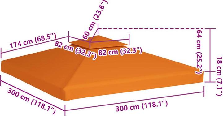 Produktbild vidaXL Xerane (300 cm, 300 cm)