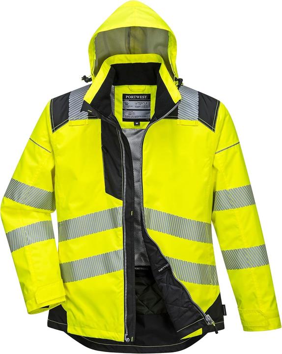 Actual product image Portwest High visibility rain jacket with hood yellow XXXXL (4XL)
