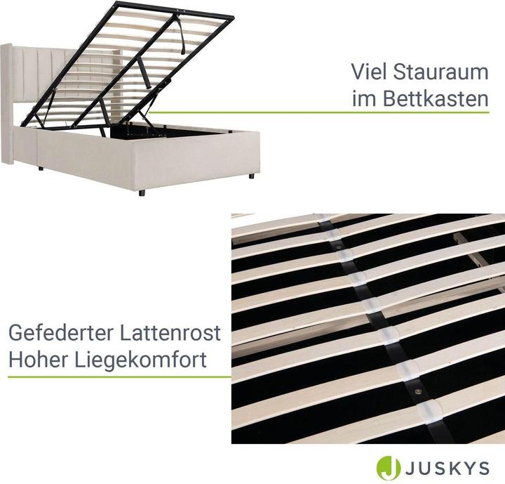 Image du produit Juskys Lit rembourré Savona (140 x 200)