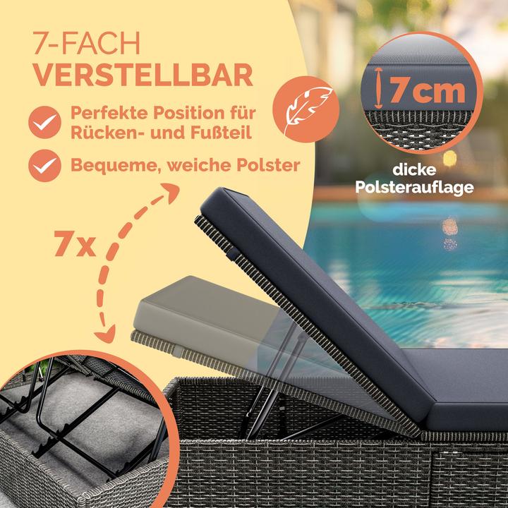 Image du produit Casaria Sonnenliege (200 cm)