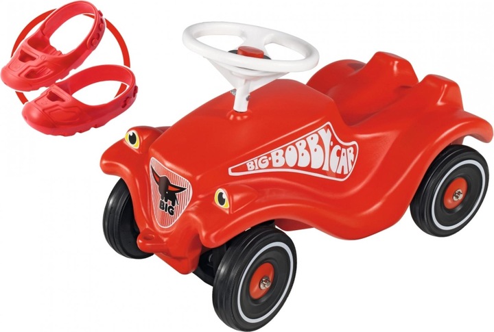 Actual product image BIG Bobby-Car with whisper tyres and red shoe protectors