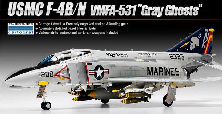 Produktbild Academy 1/48 USMC F-4B/N VMFA-531 "Gray Ghosts"