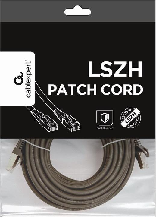Image du produit Gembird PP6A-LSZHCU-BK-10M patch RJ45 (S/FTP, CAT6a, 10 m)