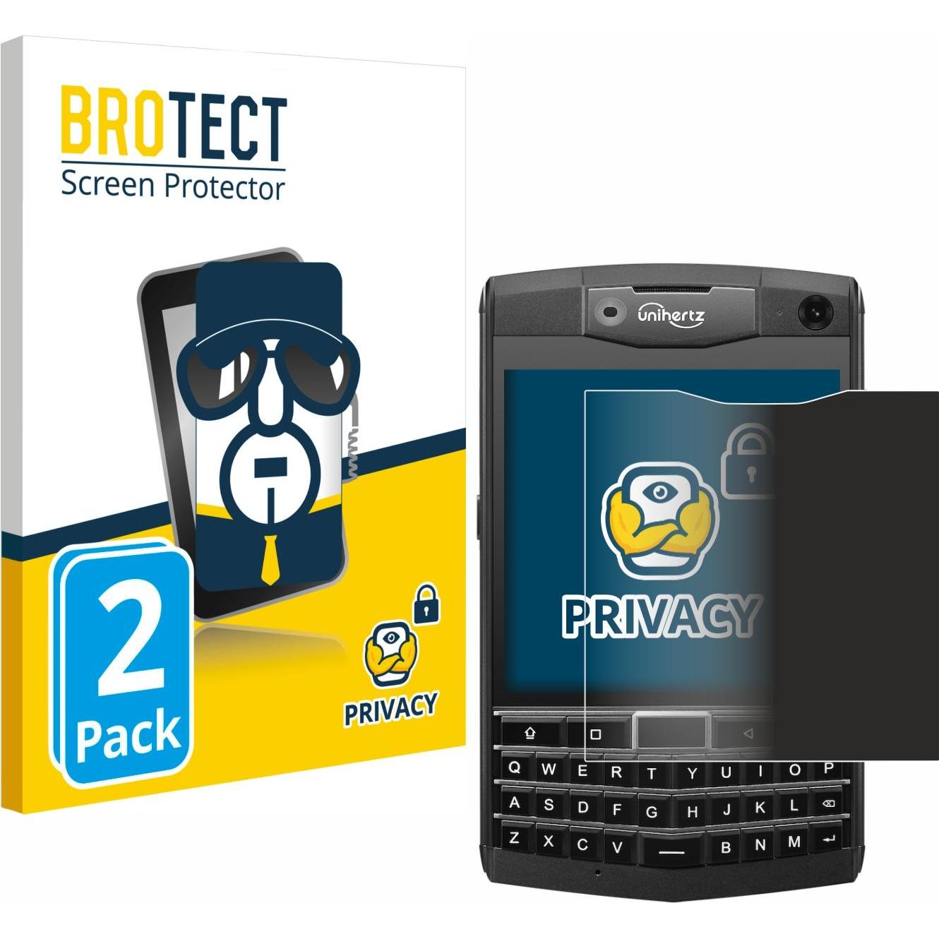 BROTECT Pellicola privacy antispia Pellicola di protezione dalla luce blu (2 pz., Unihertz Titan Pocket), Pellicola protettiva smartphone, Blu