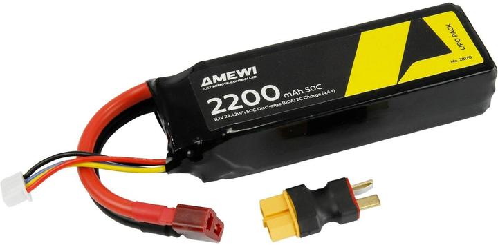 Image du produit Amewi LiPo Akku 3S 11,1V 2200mAh 50C T-Plug (11.10 V, 2200 mAh)