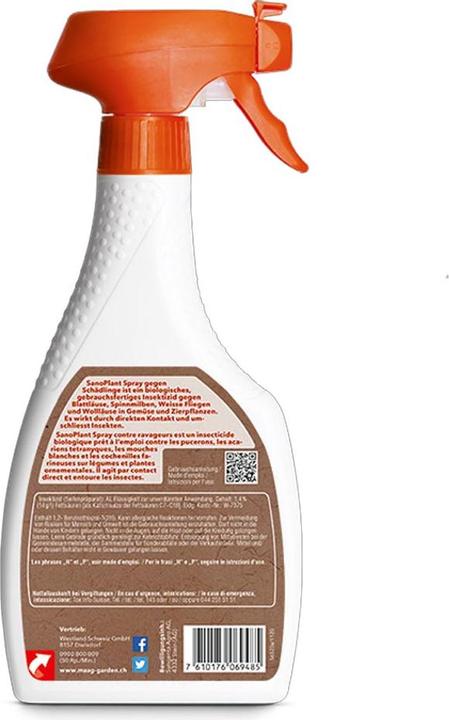 Image du produit Maag SanoPlant Spray (Larves de coléoptère et de guêpe des feuilles, Mouche)