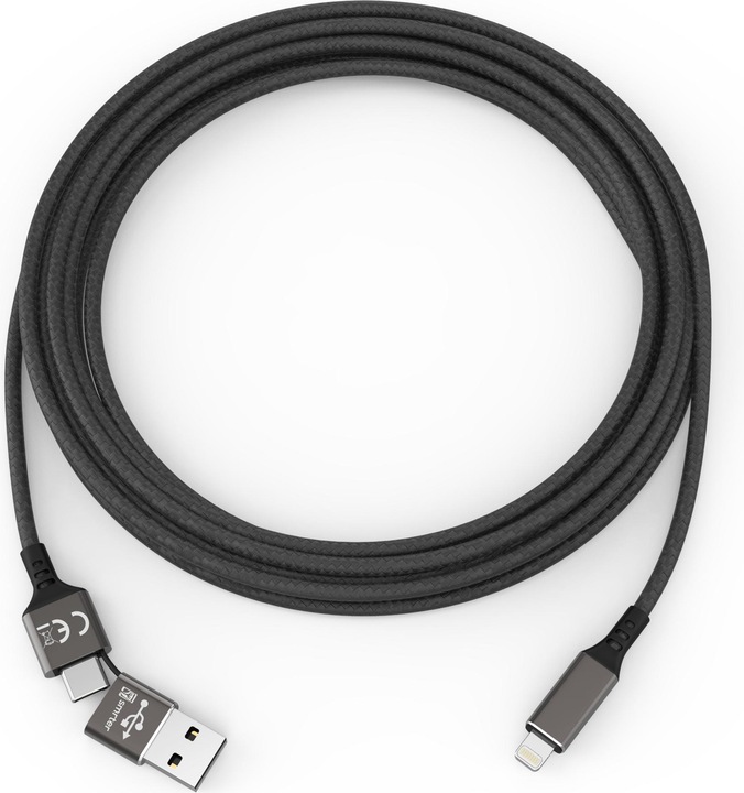 Actual product image Smrter Speedy USB charging cable to Lightning (1m), black ( SPEEDY L BK) (1 m, USB 2.0)