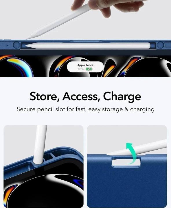 Image du produit ESR - Flip Hybrid (with Pencil Holder) - iPad Pro 11 (2024) / iPad Pro 11 (2025) - Blue (Apple iPad Pro 11 2024, Apple iPad Pro 11 2025)
