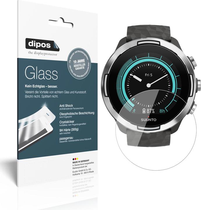 Brotect AirGlass Matte Pellicola In Vetro Opaco Per Suunto 9 Baro (3 Pezzi) - Anti-Riflesso, Durezza 9H, Made In Germany