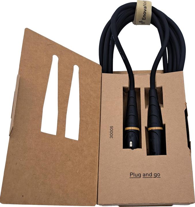 Actual product image Enova XLR male/female cable 20m (20 m, XLR Cables)