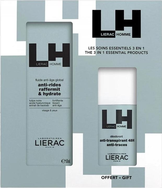 Lierac Homme Anti-Aging Fluid Box + Anti-Perspirant Deodorant 48H (Maniküre Set)
