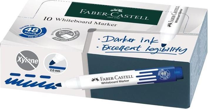 Image du produit Faber-Castell Marker Whiteboard W20 blau 10 Stück (Bleu, 2 mm, 10 x)