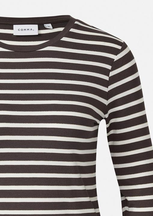 Produktbild Comma T-Shirt Gestreiftes Longsleeve mit dezentem Glitzergarn (36)
