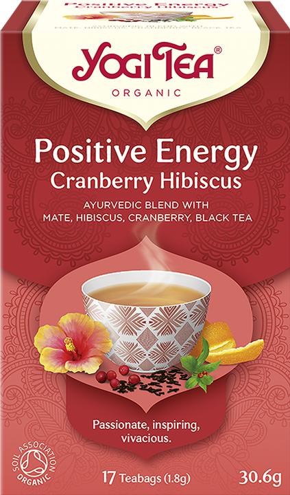 Actual product image Yogi Tea Positive Energy Cranberry Tea - Hibiscus (Positive Energy Cranberry Hibiscus) Organic (17 x 1.8 g) (30.60 g)