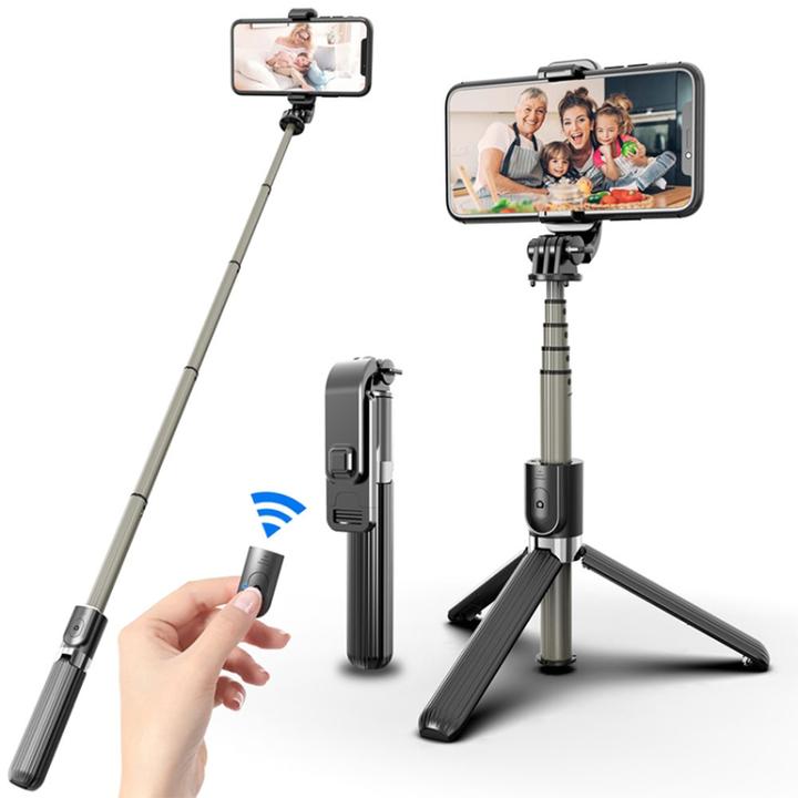 Ueli Express Selfie Stick mit integriertem Stativ und Fernbedienung 82cm