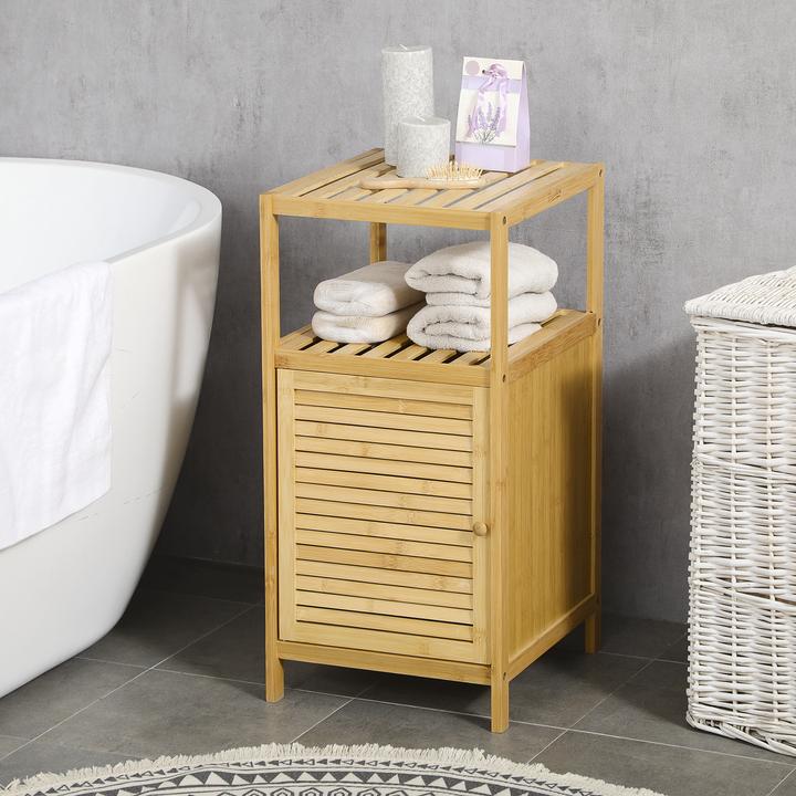 Immagine prodotto Kleankin Armadietto da bagno con uno scomparto aperto e anta a persiana