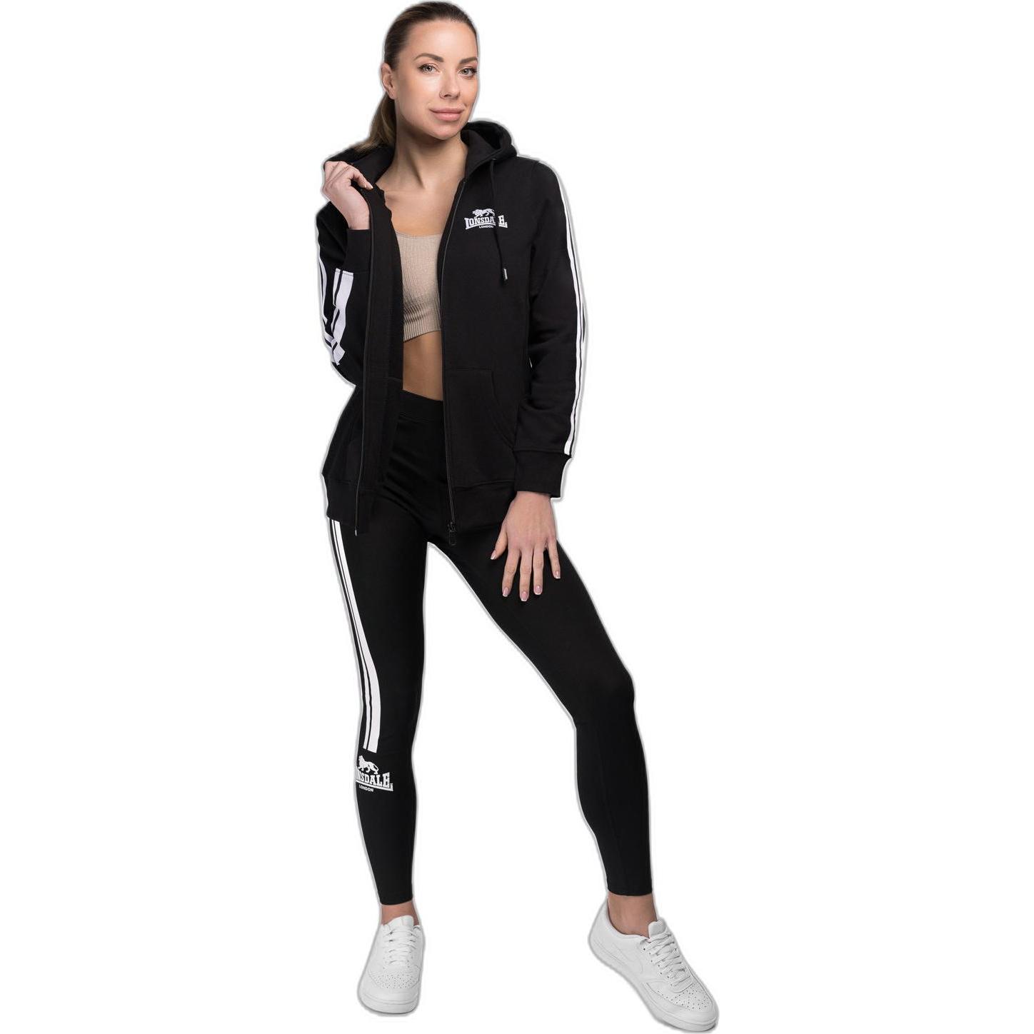 Lonsdale, Damen, Pullover, Windygates, Weiss, Schwarz, (L)