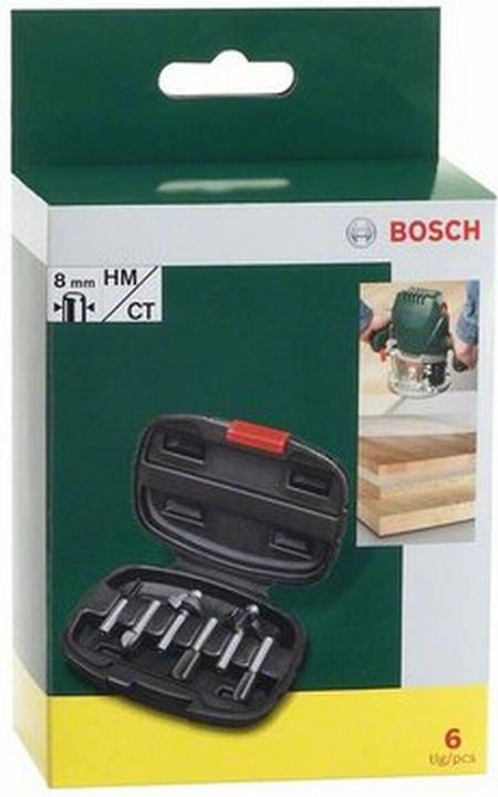 Produktbild Bosch Zubehör HM-Fräser-Set mit 8 mm Schaft, 6-teilig
