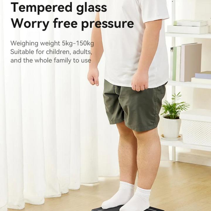 Actual product image Yesido - Digital Scale Body Weight (MG10) - LED Display, Tempered Glass, 5-150kg - Black (150 kg)