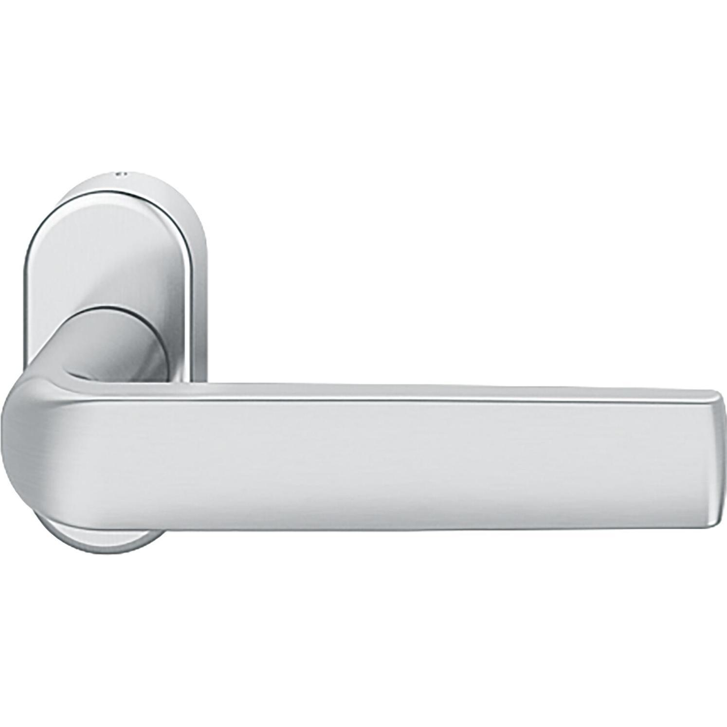 FSB, Türgriff + Fenstergriff, Rahmentürdrücker 09 1267 Hochhaltefeder B ovale Rosette Edelstahl matt (Türgarnitur)