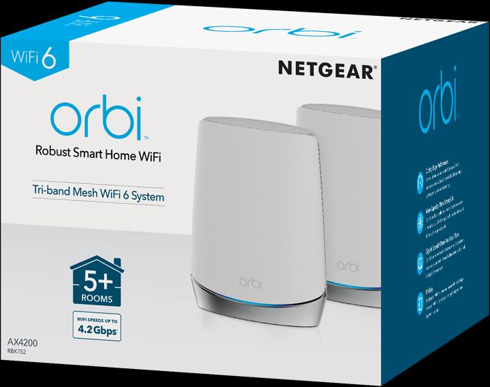 Actual product image Netgear Orbi AX4200 (RBK752) 6-mesh Wi-Fi system