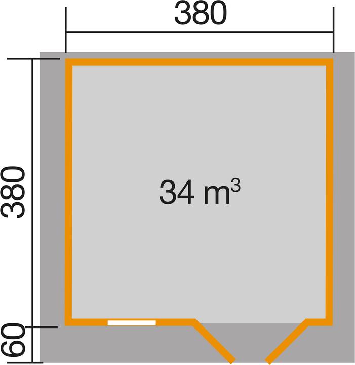 Actual product image Weka Holzbau Garden shed 135 size 2, 45 mm, V60, ET, 2 EF