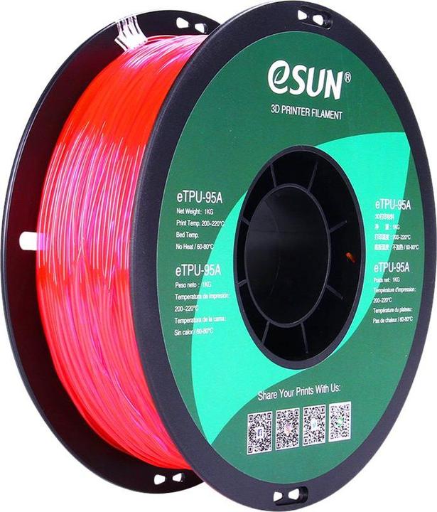 Actual product image eSUN eTPU-95A 1.75mm Tr. Pink 1kg 3D Filament (TPU, 1000 g)