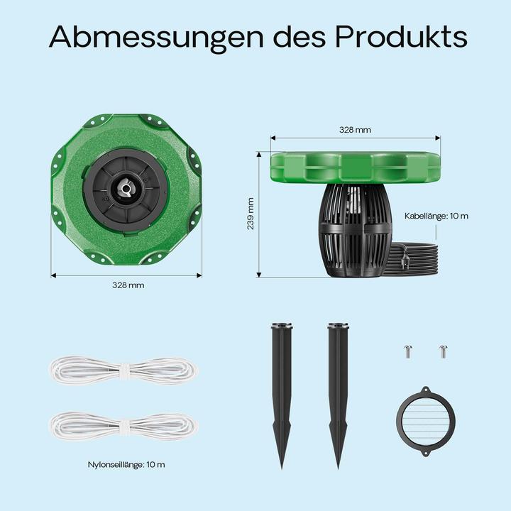 Produktbild SunSun COP-10000 Schwimmende Fontäne 20000l/h 90W Teich Pumpe Springbrunnen