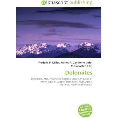 Dolomites, Fachbücher von Agnes F. Vandome, Frederic P. Miller, John McBrewster