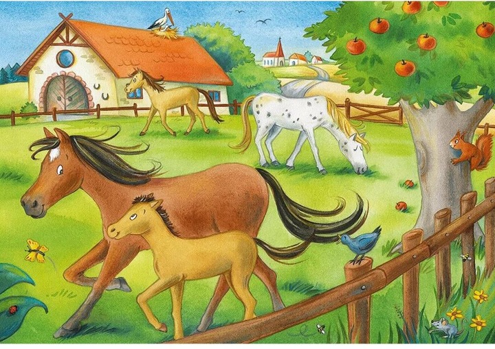 Produktbild Ravensburger Kleinkinder Puzzle Ferien auf dem Reiterhof (12 Teile)