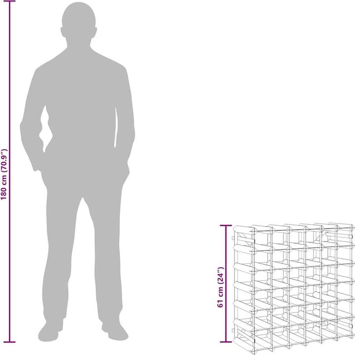 Image du produit vidaXL Dorkas (61 x 22,5 x 61 cm, 42 Fl.)