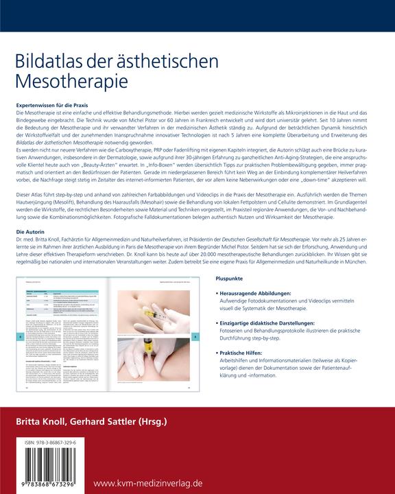 Produktbild Bildatlas der ästhetischen Mesotherapie (Deutsch, Britta Knoll, 2017)