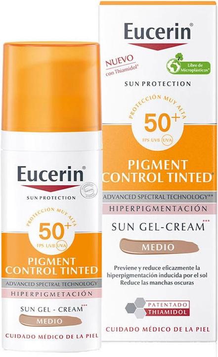 Actual product image Eucerin Pigment Control Spf50+ Medium Colour 50ml (Sun cream face, SPF 50+, 50 ml, 103 g)