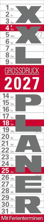 Produktbild XXLPlanerGrossdruckrot2027 (Spezial)