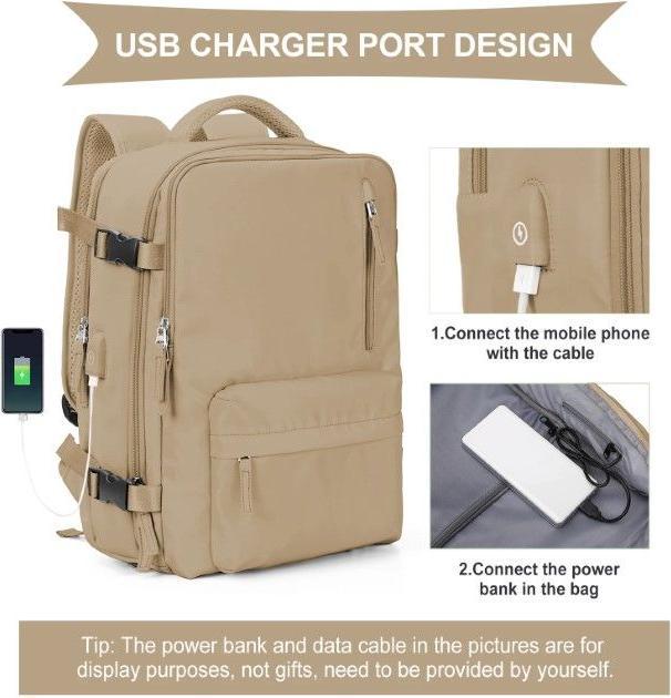 Actual product image MU Style Bronx Series travel backpack with USB port
