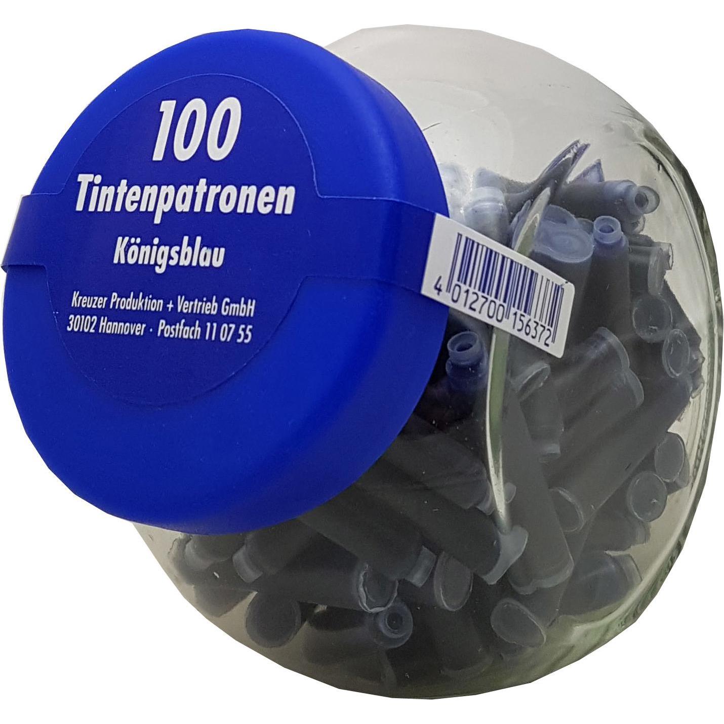 10x Pelikan, Ersatzpatrone, Tinte 4001 (Tintenfass, Blau)