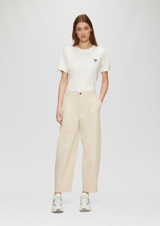 Produktbild S.Oliver Hose Cropped-Hose aus Twill mit Barrel Leg und Elastikbund in High Rise (38)